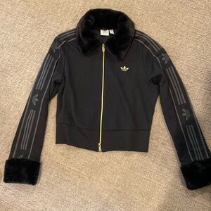 Adidas track fry collared jacket and cuff sleeves